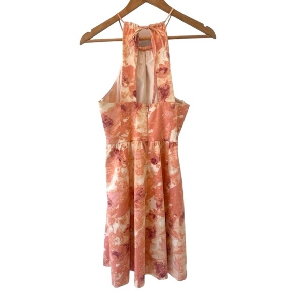 Anthropologie McGinn Lindsey Halter Tulle Dress in Peach Rose - Picture 8 of 13